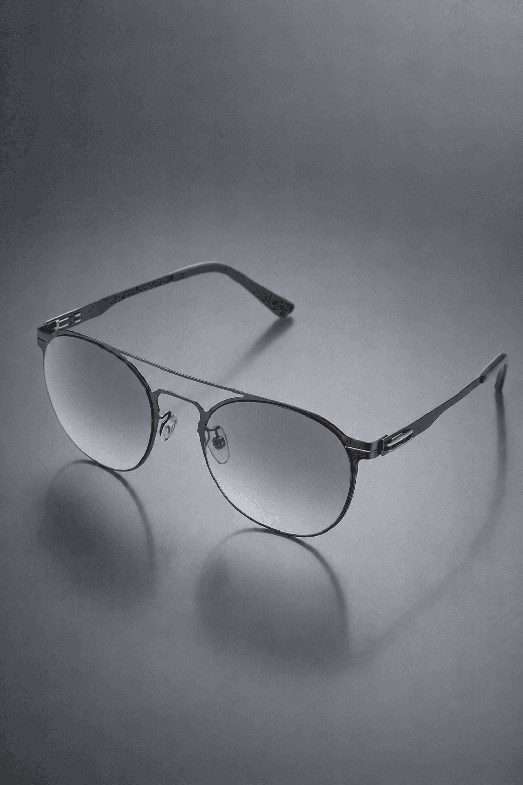 Cinder metal sunglasses with blue-gray lenses